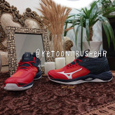 کفش والیبال بسکتبال و هندبال های کپی میزانو مومنتم رنگ مشکی قرمز Mizuno Wave Momentom 2
