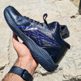 کتونی و کفش والیبال هندبال بسکتبال اسیکس ژل هوپ وی 14 در حد اورجینال ویتنامAsics gel hoop V14 رنگ مشکی بنفش