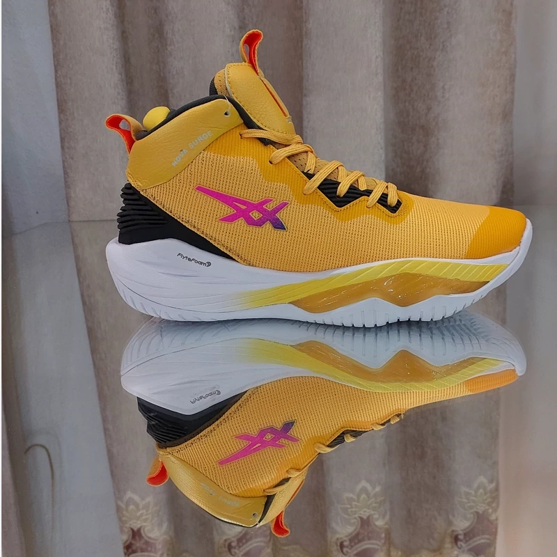 کتونی والیبال هندبال بسکتبال اسیکس نوا سورج2  مستر کوالیتی ویتنام  asics nova sourge 2 رنگ زرد در حد اورجینال اسکای الیت