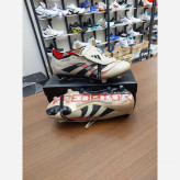 کفش فوتبال چمن آدیداس استوکدار بلینگام Predator Edge 2025 رنگ کرم مشکی یا بژ Adidas Predator رئال مادرید