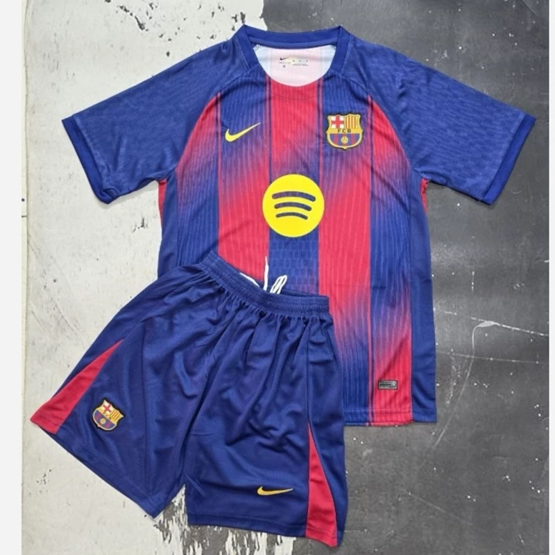 کیت تیشرت با شورت هواداری بارسلون 2026 تایلندی کلاس A++