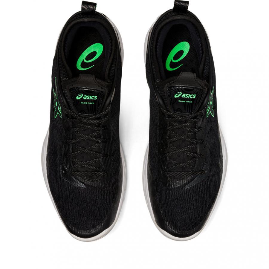 کتونی اسیکس جلید نوا اف اف2 مستر کوالیتی ویتنام asics glide nova ff 2 رنگ مشکی سبز