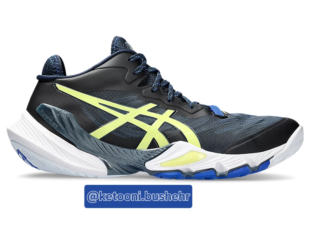 کتونی و کفش والیبال هندبال بسکتبال اسیکس متارایز کیفیت مستر کوالیتی ویتنام Asics Metarise رنگ سورمه ای