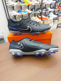 کفش فوتبال چمن نایک تیمپو لجند۱۰ استوکدار بندی رنگ مشکی آبیNike tempo Legend 10 academy FG
