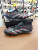 کفش فوتبال چمن آدیداس پردیتور الیت استوکدار بندی رنگ مشکی قرمز Adidas Predator Elite FG Teaser