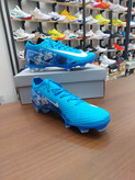 کفش فوتبال چمن نایک ایر زوم ویپور الیت۱۸ استوکدار بندی رنگ آبی سفیدNike Air Zoom VAPOR 18 ELITE FG