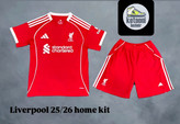 کیت اول وتیشرت با شورت هواداری تیم لیورپول انگلیس ۲۰۲۶ رنگ مشکی تایلندی کلاس A++ kit Liverpool 2026