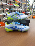 کفش فوتبال چمن آدیداس استوکدار بلینگام رنگ ابی سبز فسفری Adidas Predator