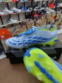 کفش فوتبال چمن آدیداس استوکدار بلینگام رنگ ابی سبز فسفری Adidas Predator