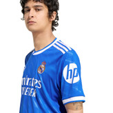 کیت سوم وتیشرت با شورت هواداری تیم رئال مادرید ۲۰۲۶ رنگ آبی تایلندی کلاس A++ kit Real madrid 2026 بچه گانه