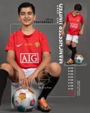 کیت هواداری بچه گانه منچستریونایتد 2008 رنگ قرمز Manchester United 2008 Thai Shirt Shorts Kit رونالدو بدون شماره و اسم لوگوها دوختی و گلدوزی شده تایلندی کلاس A++