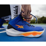 کفش کتونی ساق بلند والیبال بسکتبال اسیکس مدل نوا سورج سورژ asics NOVA SURGE 2023 کیفیت مستر کوالیتی ویتنام رنگ آبی نارنجی ترکیبی