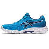 کفش والیبال هندبال و بسکتبال اسیکس نت بورنر ویتنام متارایز asics netburner ballistic ff mt3 رنگ آبی سفید