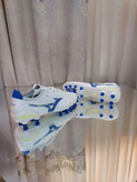 کفش فوتبال استوک دار میزانو مورلیا نئو مسترکوالیتی رنگ سفید ابی سبز Mizuno Morelia Neo