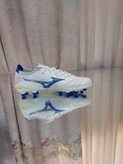 کفش فوتبال استوک دار میزانو مورلیا نئو مسترکوالیتی رنگ سفید ابی سبز Mizuno Morelia Neo