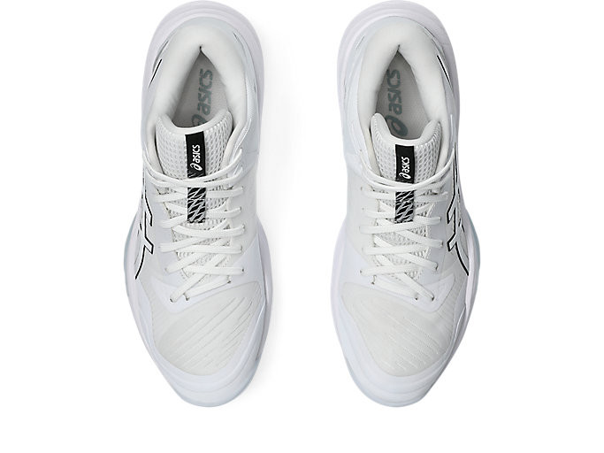 کتونی والیبال هندبال اسیکس اسکای الیت ۳ کیفیت مستر کوالیتی در حد اورجینال Asics sky ELITE FF MT 3 رنگ سفید نقره ای