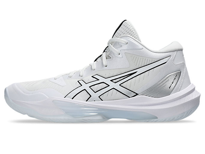 کتونی والیبال هندبال اسیکس اسکای الیت ۳ کیفیت مستر کوالیتی در حد اورجینال Asics sky ELITE FF MT 3 رنگ سفید نقره ای