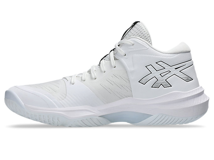 کتونی والیبال هندبال اسیکس اسکای الیت ۳ کیفیت مستر کوالیتی در حد اورجینال Asics sky ELITE FF MT 3 رنگ سفید نقره ای
