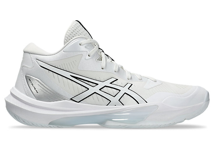 کتونی والیبال هندبال اسیکس اسکای الیت ۳ کیفیت مستر کوالیتی در حد اورجینال Asics sky ELITE FF MT 3  رنگ سفید نقره ای