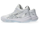 کتونی والیبال هندبال اسیکس اسکای الیت ۳ کیفیت مستر کوالیتی در حد اورجینال Asics sky ELITE FF MT 3 رنگ سفید نقره ای
