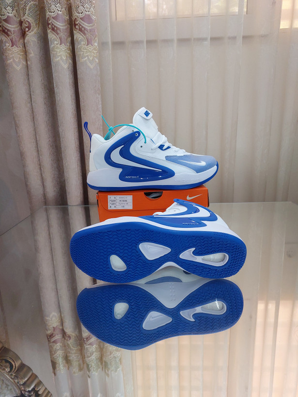 کتونی والیبال بسکتبال هندبال نایک هایپرست2 مستر کوالیتی nike zoom hypersensitivity 2 رنگ سفید آبی