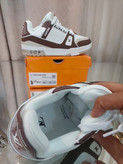 کتونی لویی ویتون ترینر مستر سفیدقهوه ای Louis Vuitton LV Trainer