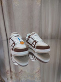 کتونی لویی ویتون ترینر مستر سفیدقهوه ای Louis Vuitton LV Trainer