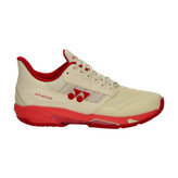کفش بدمینتون و تنیس و پدل یونکس Yonex Women's and Men's Power Cushion Ad-Accel Sunset Red رنگ کرم قرمز لوگو قرمز