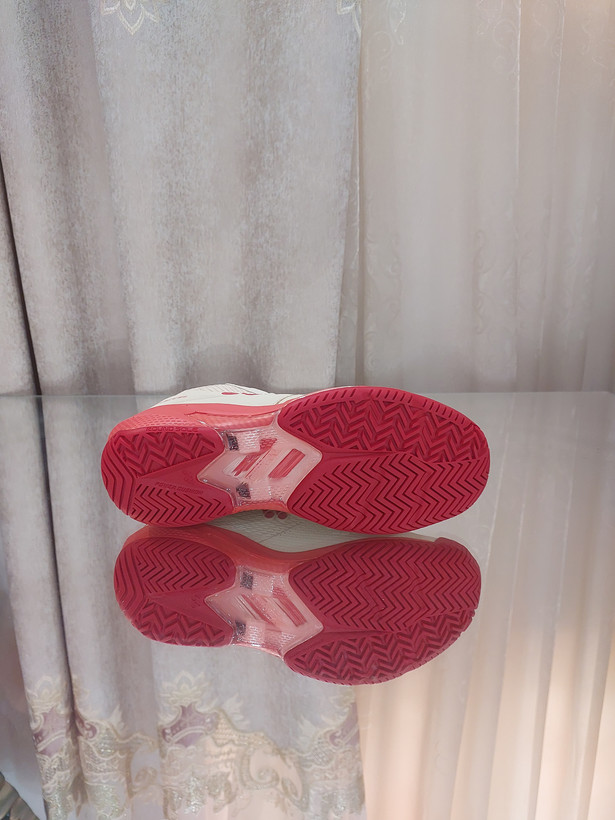 کفش بدمینتون و تنیس و پدل یونکس Yonex Women's and Men's Power Cushion Ad-Accel Sunset Red رنگ کرم قرمز لوگو قرمز