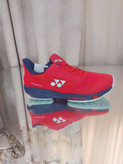 کفش بدمینتون و تنیس یونکس Yonex Women's and Men's Power Cushion Ad-Accel Sunset Red رنگ قرمز سفید