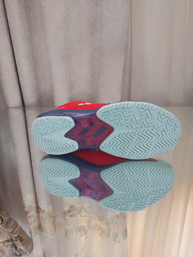 کفش بدمینتون و تنیس یونکس Yonex Women's and Men's Power Cushion Ad-Accel Sunset Red رنگ قرمز سفید
