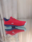 کفش بدمینتون و تنیس یونکس Yonex Women's and Men's Power Cushion Ad-Accel Sunset Red رنگ قرمز سفید