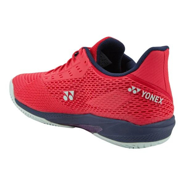 کفش بدمینتون و تنیس یونکس Yonex Women's and Men's Power Cushion Ad-Accel Sunset Red رنگ قرمز سفید