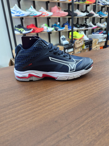کفش والیبال هندبال بسکتبال میزانو لایتنینگ Z7 کیفیت های کپی ویتنام Mizuno wave lightning Z7 رنگ سورمه ای سفید قرمز