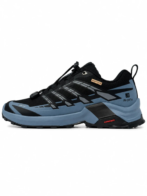 کفش ورزشی اورجینال ایرانر ترکینگ ضدآب رونی D2031 | سورمه ای مشکی Men's waterproof trekking shoes Roni D2031