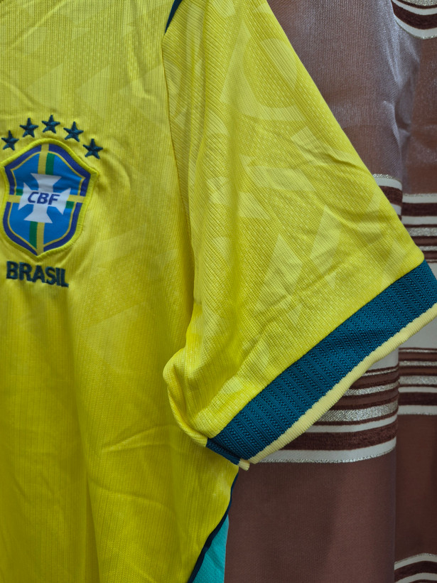 کیت ،تیشرت هواداری اول تیم ملی برزیل جام جهانی ۲۰۲۶ تایلندی کلاس A++ لباس زرد kit football Brasil 2026