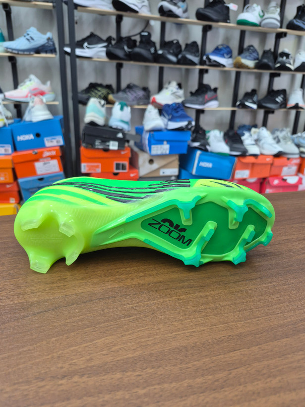 کفش فوتبال استوک دار نایک مرکوریال ایرزوم ویپور 15 طرح اصلی Nike Air Zoom Mercurial Vapor 15 Elite FG Speed MDS 2024 Electric Green/Black