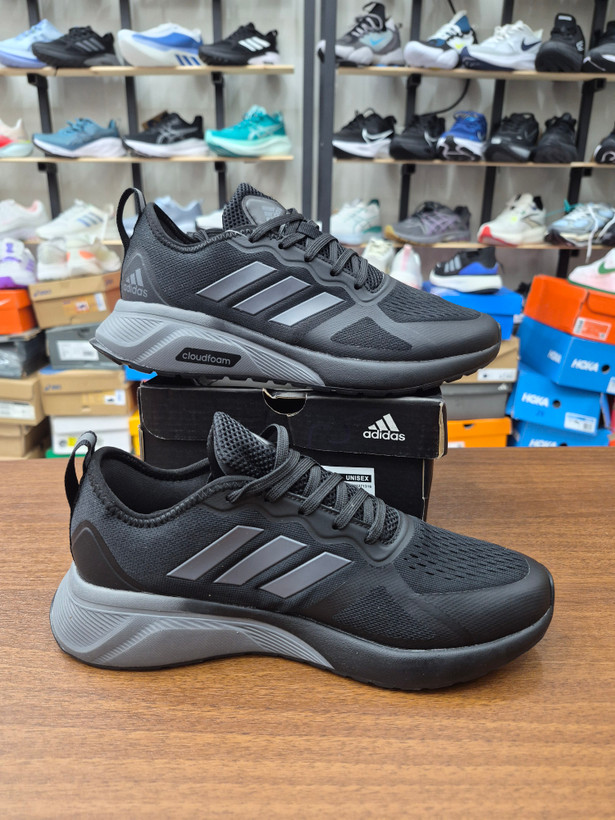 کتونی آدیداس کلود فوم Adidas Cloudfoam مشکی طوسی