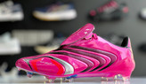 کفش فوتبال استوک دار آدیداس F50 مسی زبونه دار ویتنام Chuteira Campo ADIDAS TUNiT F50 Elite FG Rosa - Preto