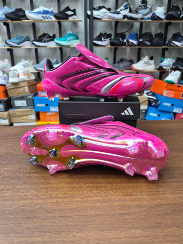 کفش فوتبال استوک دار آدیداس F50 مسی زبونه دار ویتنام Chuteira Campo ADIDAS TUNiT F50 Elite FG Rosa - Preto