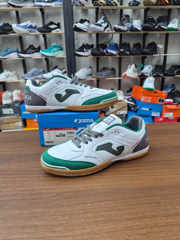 کفش فوتسال جوما تاپ فلکس سایز 40تا 45 JoFutsal shoes Top Flex Rebound 22 indoor white green blue