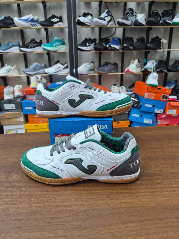 کفش فوتسال جوما تاپ فلکس سایز 40تا 45 JoFutsal shoes Top Flex Rebound 22 indoor white green blue