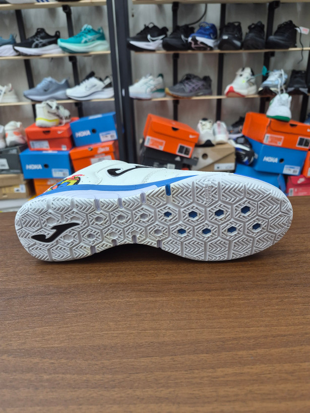 کفش فوتسال جوما تاپ فلکس سایز 40تا 45 JoFutsal shoes Top Flex Rebound 22 indoor white blue